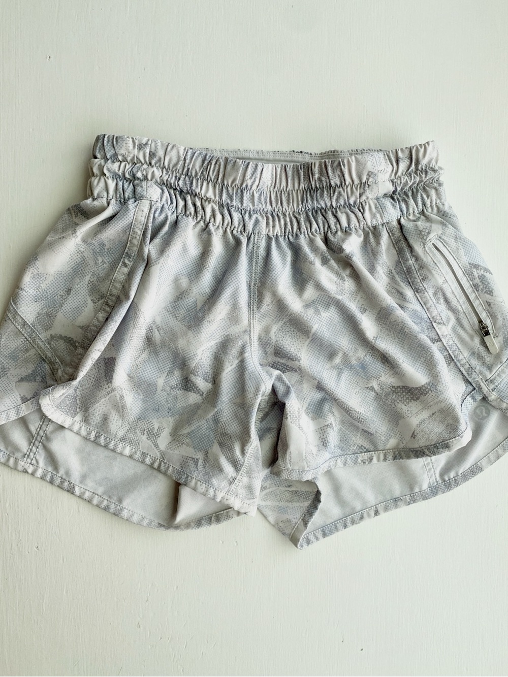 Lululemon Light Gray Camo Athletic Shorts